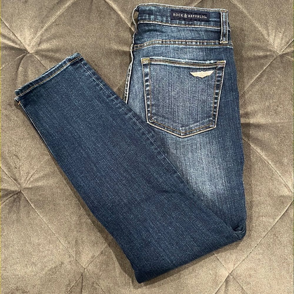 Rock & Republic Berlin Ankle Skinny Jeans - Size 8